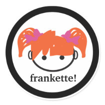 frankette! (ginger/strawberry blonde) sticker