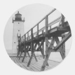 Frankfort Lighthouse Round Sticker