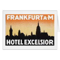 Frankfurt AM Hotel Excelsior cards by vintagegiftmall Frankfurt AM Hotel Excelsior cards