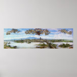 Frankfurt Am Main 17th Century Water Colour Print