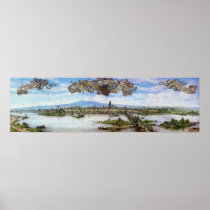 Frankfurt Am Main 17th Century Water Colour Print