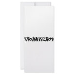 Frankfurt city icon personalized rack card