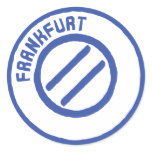 Frankfurt stamp round sticker