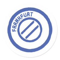 Frankfurt stamp round stickers