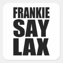 Frankie dice flojo calcomanías cuadradas