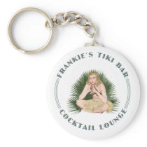 Frankie's Tiki Bar Hula Girl Cocktail Lounge Key Chains