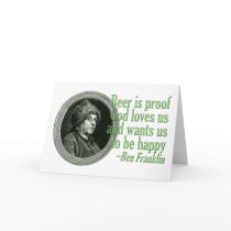 Franklin Beer Quote Greeting Card