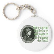 Franklin Beer Quote Key Chains