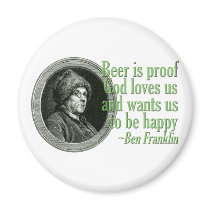 Franklin Beer Quote magnets