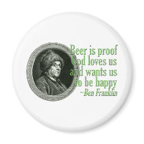Franklin Beer Quote magnets