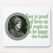 Franklin Beer Quote Mousepads