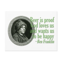 Franklin Beer Quote postcards by nichrome Franklin Beer Quote postcards