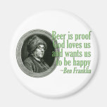 Franklin Beer Quote Refrigerator Magnet