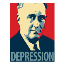 Franklin D. Roosevelt - Depression: OHP Postcard