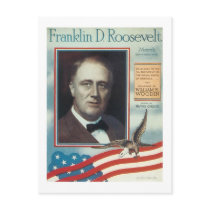 Franklin D. Roosevelt Vintage Songbook Cover postcards