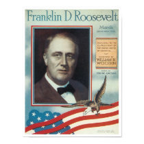 Franklin D. Roosevelt Vintage Songbook Cover posters