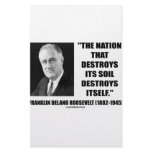 Franklin Delano Roosevelt Nation Destroys Its Soil Stationery Paper