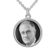 Franklin Delano Roosevelt Sterling Silver Necklace