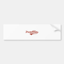 Franklin Indiana Classic Design Bumper Sticker
