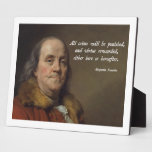 Franklin Judgment Display Plaque