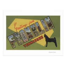 Franklin, Tennessee - Large Letter Scenes Postcard