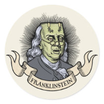 Franklinstein Round Stickers