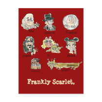 Frankly Scarlet Cartoon Funny Postcards