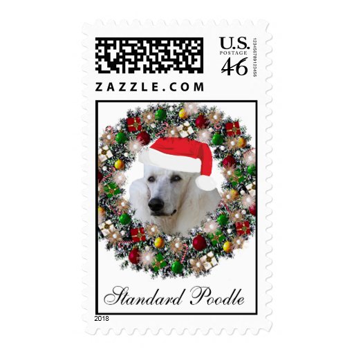 Franqueo del navidad - caniche estándar