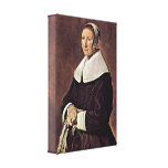 Frans Hals - Elderly woman Stretched Canvas Prints