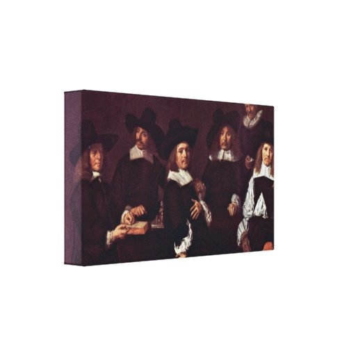 Frans Hals - Group portrait of the regents Canvas Prints