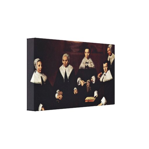 Frans Hals - Group portrait of the regents Canvas Print