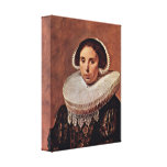 Frans Hals - Portrait of a woman Canvas Print