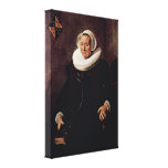 Frans Hals - Wife of Pieter Jacobsz Gallery Wrapped Canvas