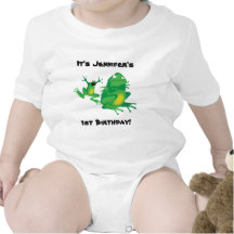 Frantic Frogs Personal Name-Event Baby Tee