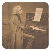 Franz Liszt  at the Piano Stickers