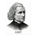Franz Liszt, black Post Card