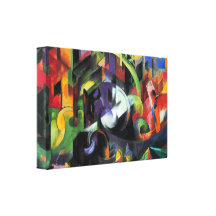 Franz Marc - Abstract with cattle Canvas Print