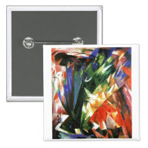 Franz Marc - Birds 1914 Oil Canvas bird flock Pinback Button