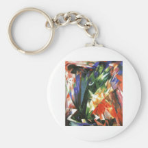 Franz Marc - Birds 1914 Oil Canvas bird flock Keychain