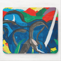 Franz Marc - Blue Horses mousepads by MasterpieceArt Franz Marc - Blue Horses mousepads