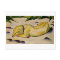 Franz Marc - Dog Lying in Snow 1910-11 Puppy White Post Card