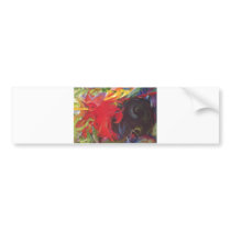 Franz Marc - Fighting Forms 1914 Color Black Red Bumper Stickers