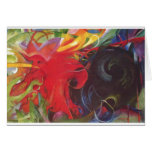Franz Marc - Fighting Forms 1914 Color Black Red Cards