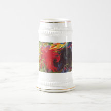 Franz Marc - Fighting Forms 1914 Color Black Red Coffee Mugs