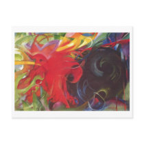 Franz Marc - Fighting Forms 1914 Color Black Red Post Card