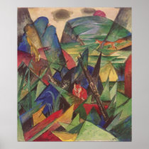 Franz Marc - Foxes 1913 Oil Canvas Red Fox Sly Poster