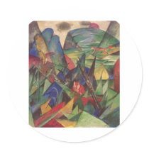Franz Marc - Foxes 1913 Oil Canvas Red Fox Sly Sticker