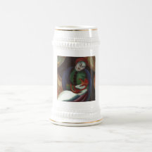 Franz Marc - Girl w/ Cat 1912 red kitty Female Kat Coffee Mug