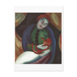 Franz Marc - Girl w/ Cat 1912 red kitty Female Kat Post Cards