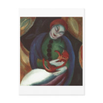 Franz Marc - Girl w/ Cat 1912 red kitty Female Kat Post Cards